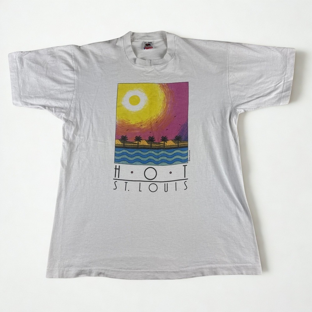 Vintage Single Stitch Dallas Alice St. Louis Fruit of the Loom 80s T-Shirt L Hot